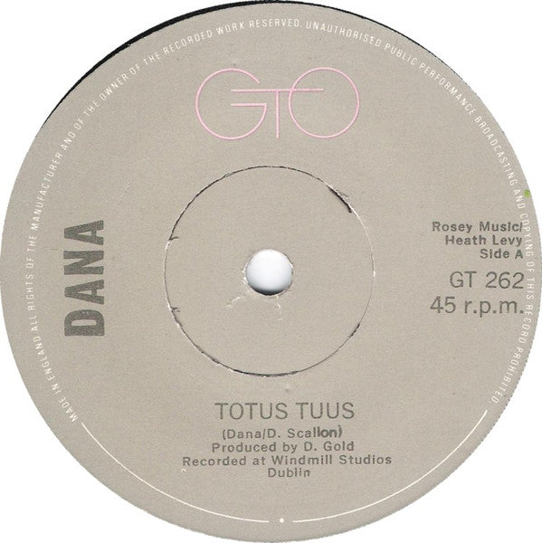 Dana (9) : Totus Tuus (7", Single, Gre)