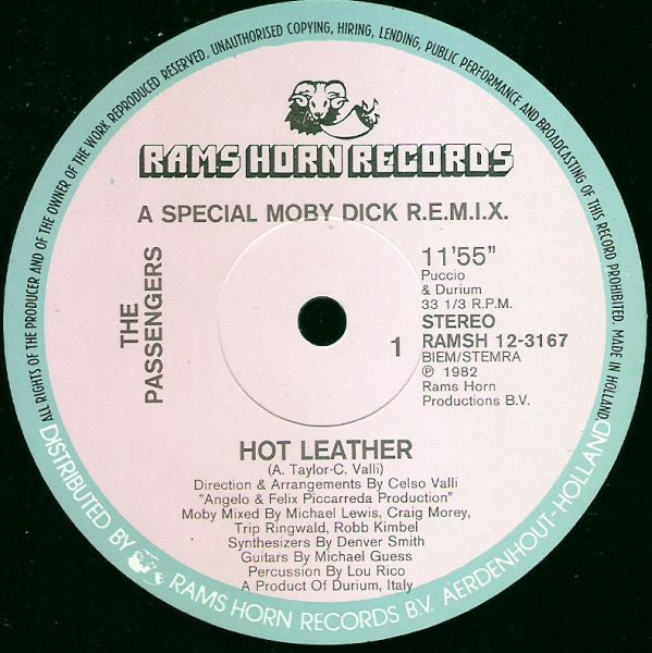 The Passengers* : Hot Leather (12")