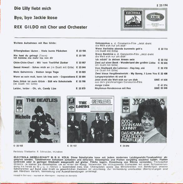 Rex Gildo : Die Lilly Liebt Mich (7", Single)