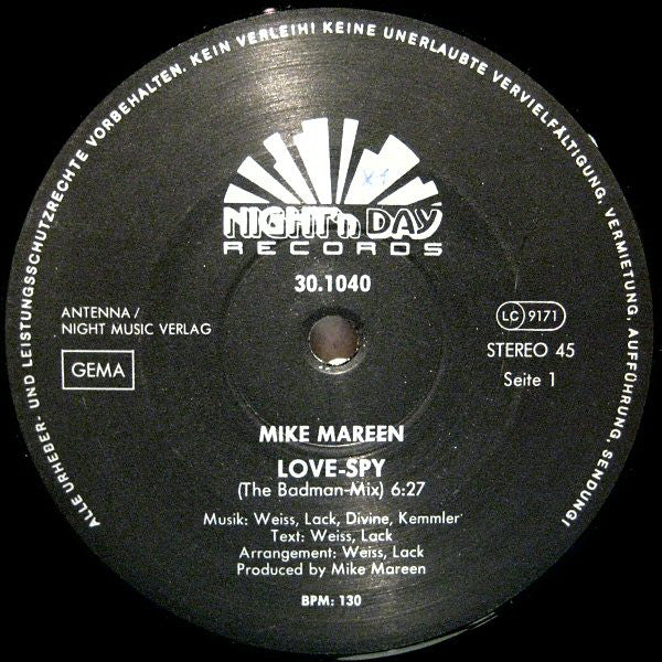 Mike Mareen : Love-Spy (12")