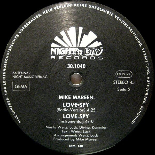 Mike Mareen : Love-Spy (12")