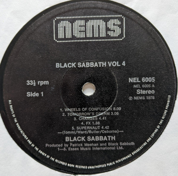 Black Sabbath : Black Sabbath Vol 4 (LP, Album, RE, Gat)