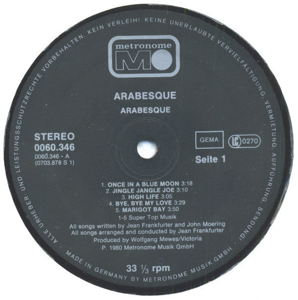 Arabesque : Marigot Bay (LP, Album)