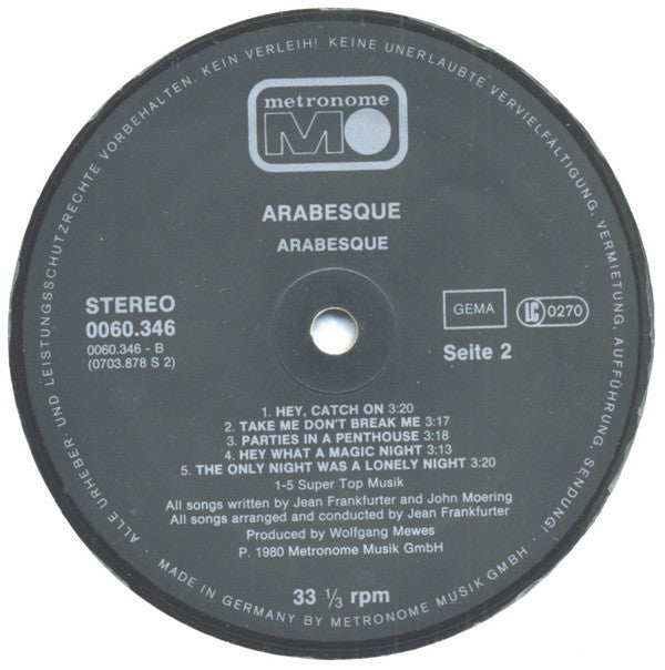 Arabesque : Marigot Bay (LP, Album)