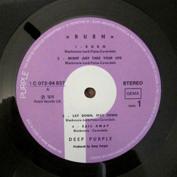 Deep Purple : Burn (LP, Album, RE, Fre)