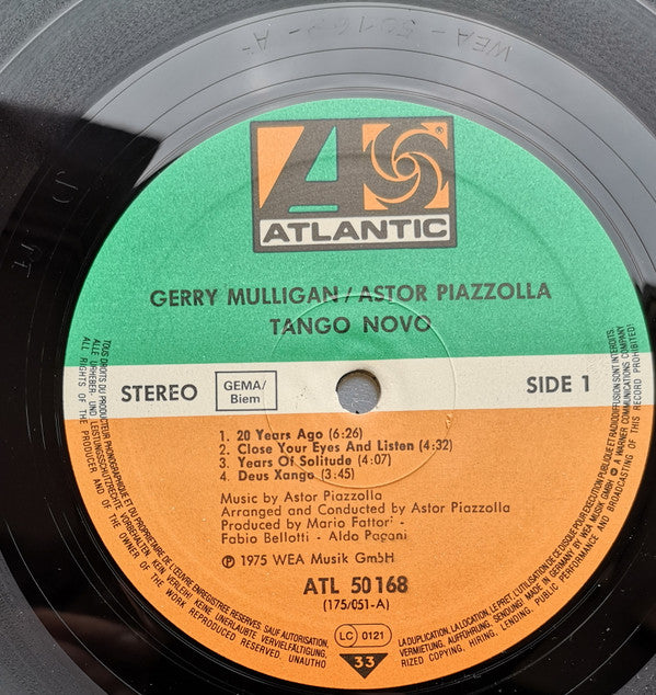 Gerry Mulligan - Astor Piazzolla : Tango Nuevo (LP, Album, RE)