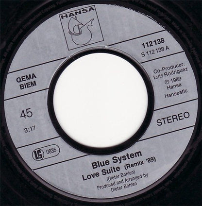 Blue System : Love Suite (Remix '89) (7", Single)