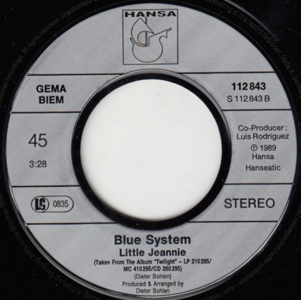 Blue System : Love Me On The Rocks (7", Single)
