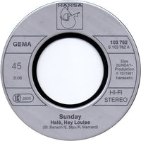 Sunday (8) : Halé, Hey Louise (7", Single)