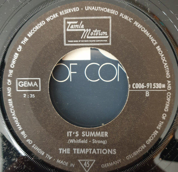 The Temptations : Ball Of Confusion (7", Single)
