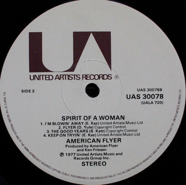 American Flyer : Spirit Of A Woman (LP, Album)