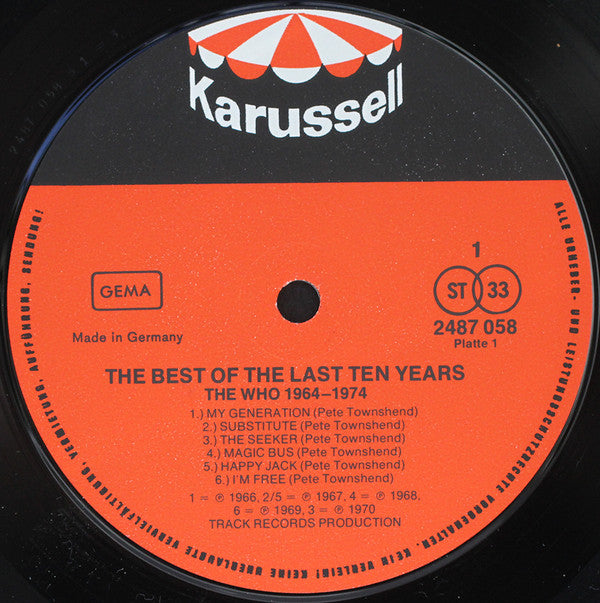 The Who : '64 - '74 / The Best Of The Last Ten Years (2xLP, Comp, RE, Gat)