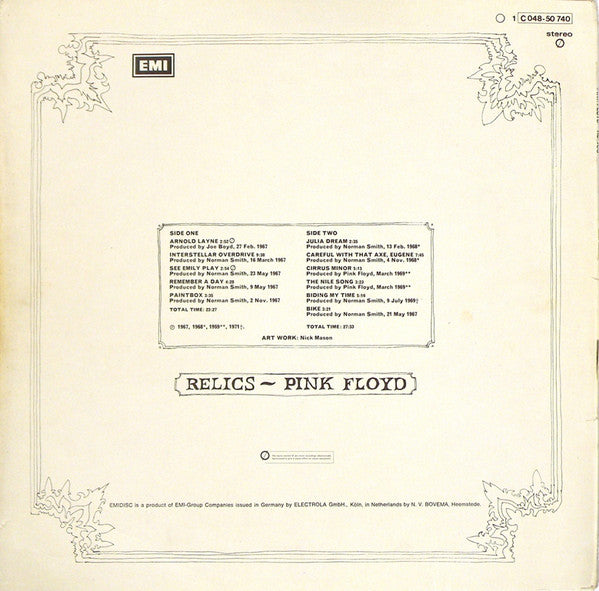 Pink Floyd : Relics (LP, Comp, RE)