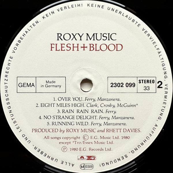 Roxy Music : Flesh + Blood (LP, Album)