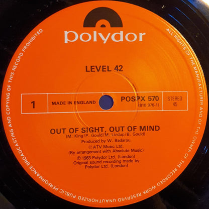 Level 42 : Out Of Sight - Out Of Mind (12", Single)