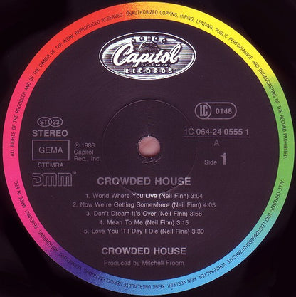 Crowded House : Crowded House (LP, Album, DMM)