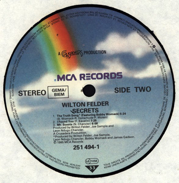 Wilton Felder Featuring Bobby Womack : Secrets (LP, Album)