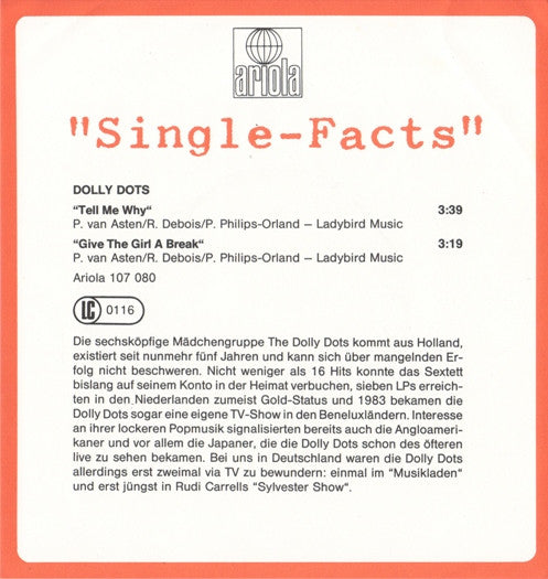 Dolly Dots : Tell Me Why (7", Single)