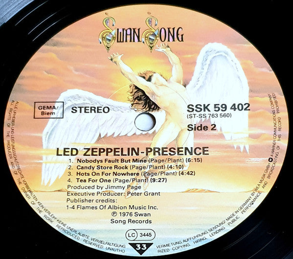 Led Zeppelin : Presence (LP, Album, RE)