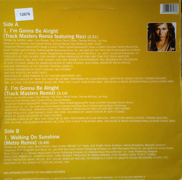 Jennifer Lopez : I'm Gonna Be Alright (12")