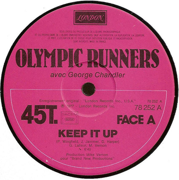 Olympic Runners : Keep It Up (12")