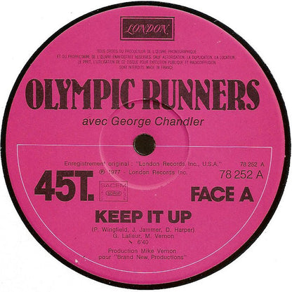 Olympic Runners : Keep It Up (12")