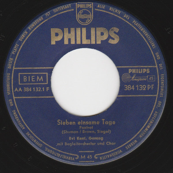 Evi Kent : Sieben Einsame Tage / Chihuahu (7", Single)