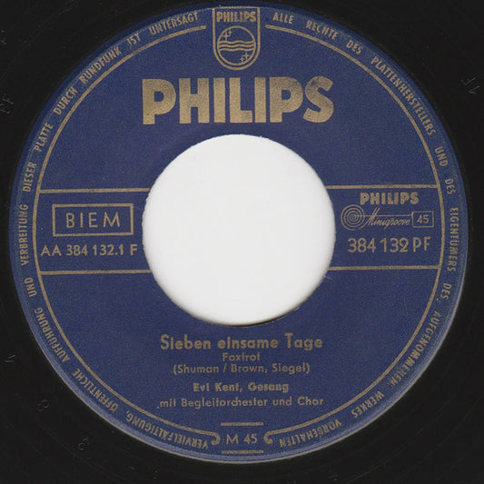 Evi Kent : Sieben Einsame Tage / Chihuahu (7", Single)