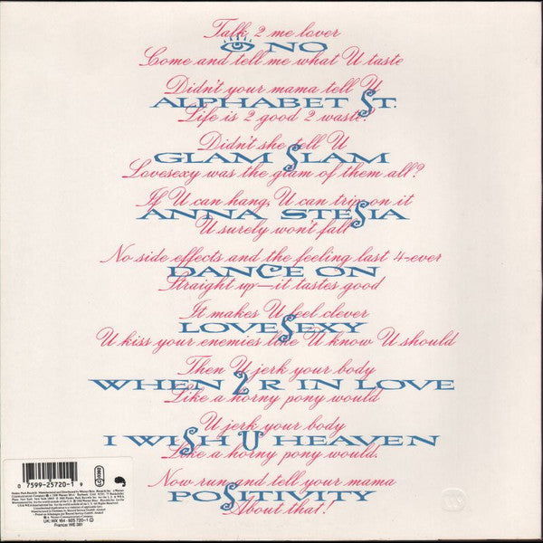 Prince : Lovesexy (LP, Album, Tel)