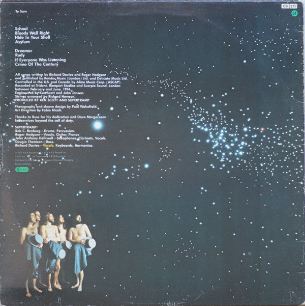 Supertramp : Crime Of The Century (LP, Album, RE, CB )