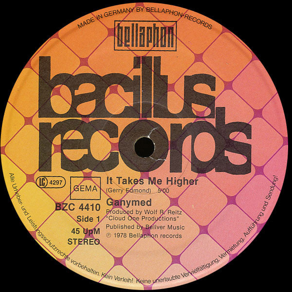 Ganymed : It Takes Me Higher (12", Maxi)