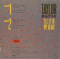Taylor Dayne : Tell It To My Heart (12", Maxi)