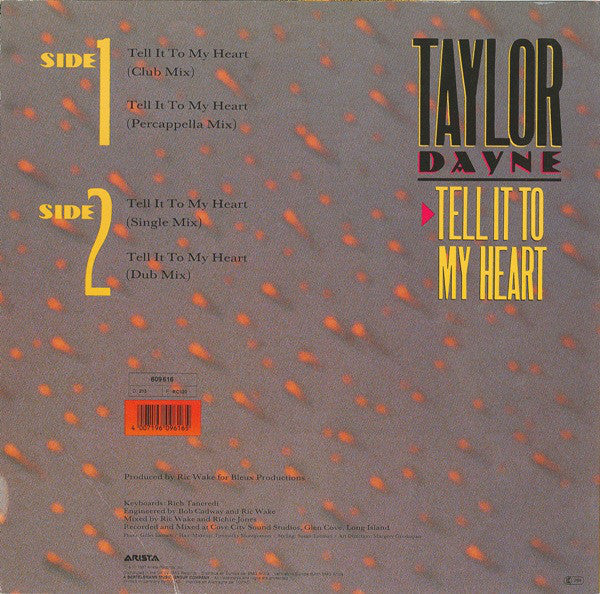 Taylor Dayne : Tell It To My Heart (12", Maxi)