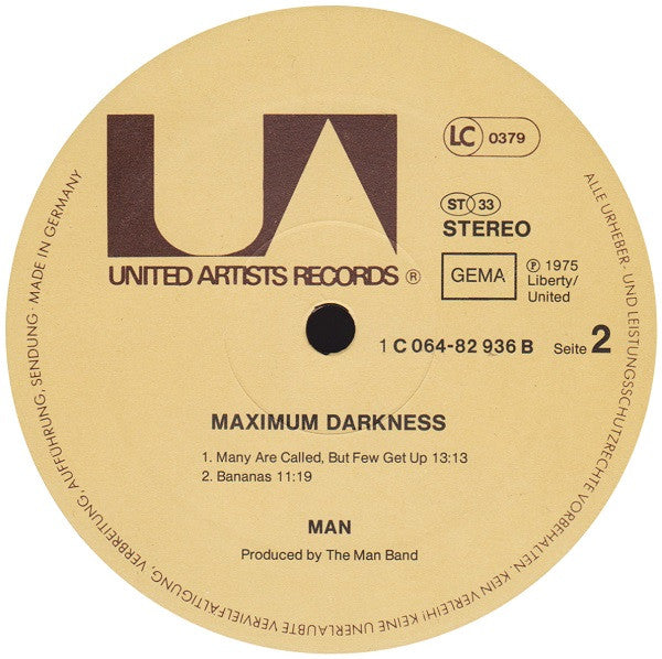 Man : Maximum Darkness (LP, Album, RE, Gat)