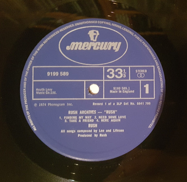 Rush : Archives (3xLP, Comp)