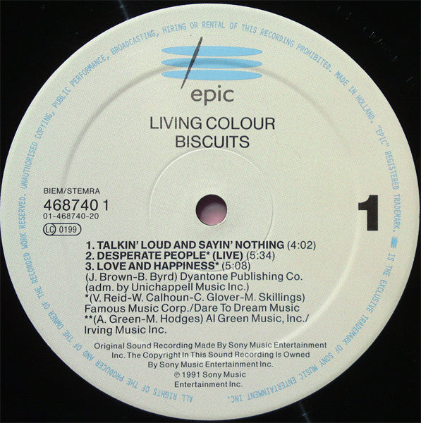 Living Colour : Biscuits (12", EP)