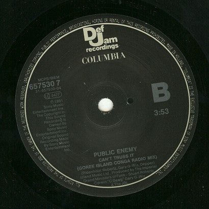 Public Enemy : Can't Truss It (7", Single)