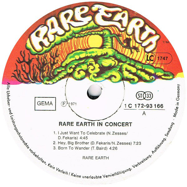 Rare Earth : Rare Earth In Concert (2xLP, Album, RE)