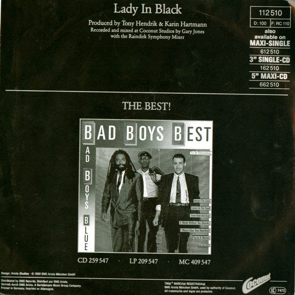 Bad Boys Blue : Lady In Black (7", Single)