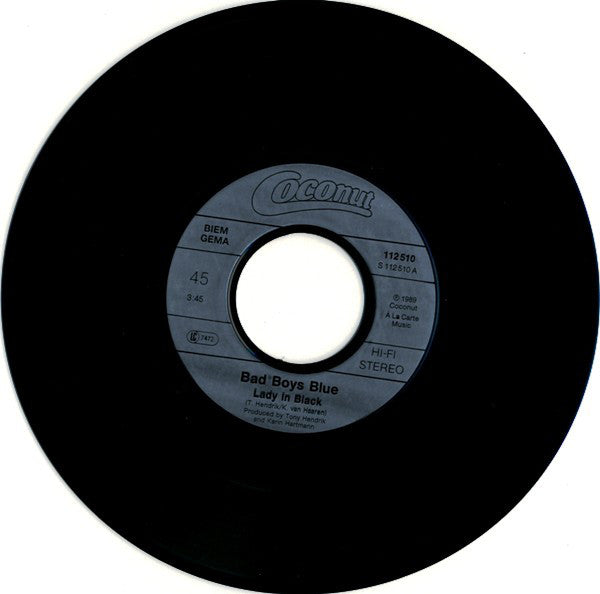 Bad Boys Blue : Lady In Black (7", Single)