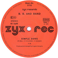 B.B. And Band* : Simple Song / Wanna Be Free (12")
