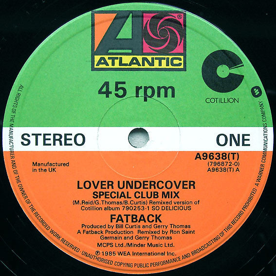 Fatback* : Lover Undercover (12")
