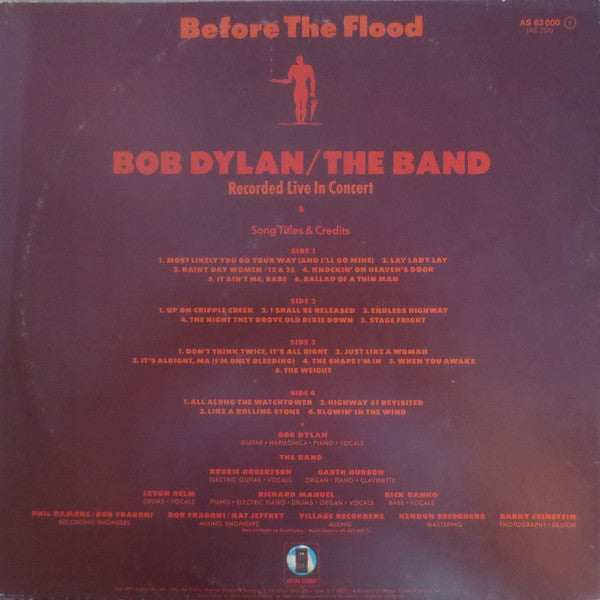 Bob Dylan / The Band : Before The Flood (2xLP, Album, Promo, Gat)