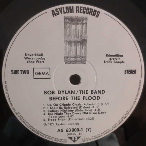 Bob Dylan / The Band : Before The Flood (2xLP, Album, Promo, Gat)