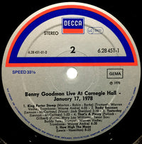 Benny Goodman : Live At Carnegie Hall 40th Anniversary Concert (2xLP)