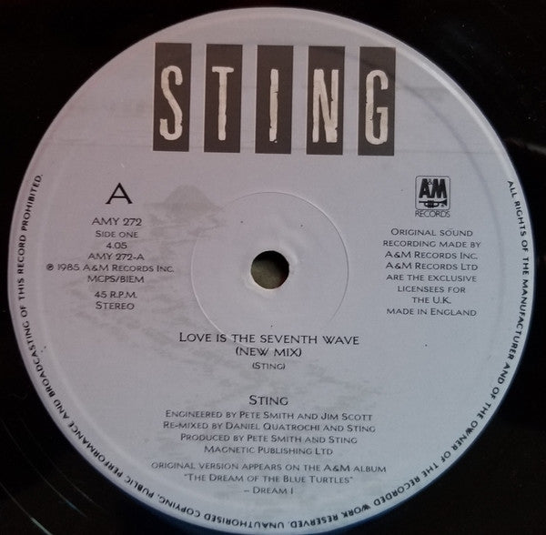 Sting : Love Is The Seventh Wave (New Mix) (12", Maxi, Ltd)