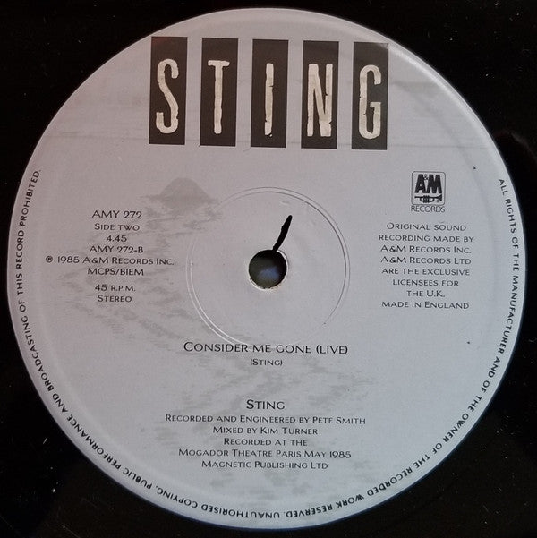 Sting : Love Is The Seventh Wave (New Mix) (12", Maxi, Ltd)