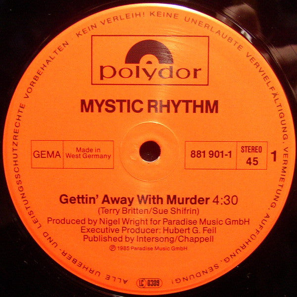 Mystic Rhythm : Gettin' Away With Murder (12", Maxi)