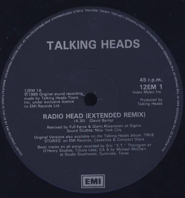 Talking Heads : Radio Head (12")