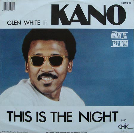 Glen White (Kano)* : This Is The Night (12", Yel)
